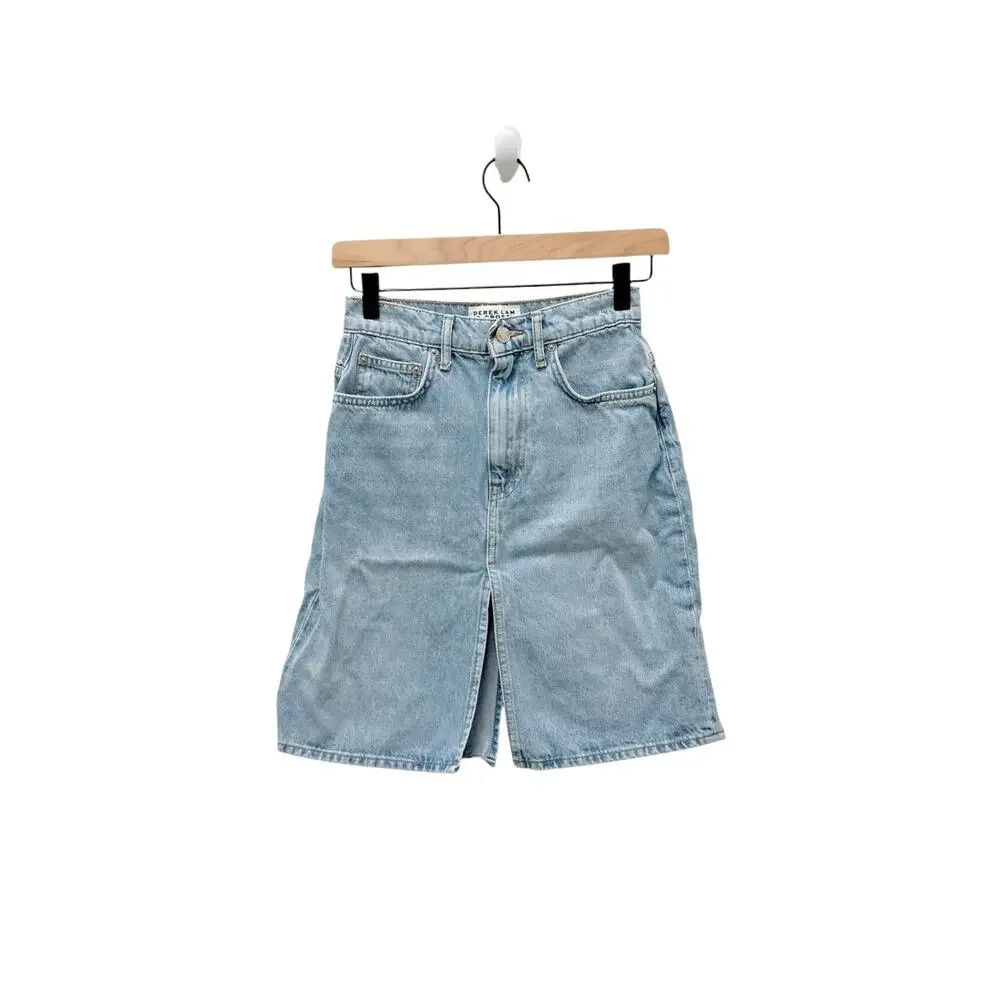 Derek Lam 10 Crosby Cotton Juliet High‎ Rise Denim Skirt Size 24